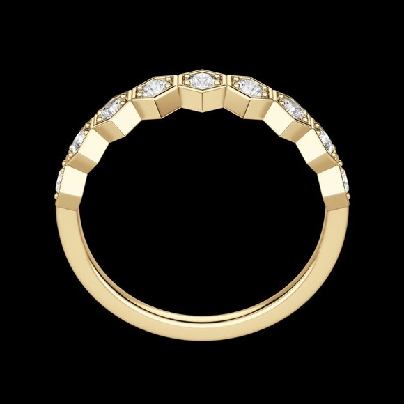 Hexagon Wedding Band - Picture 4 of 8